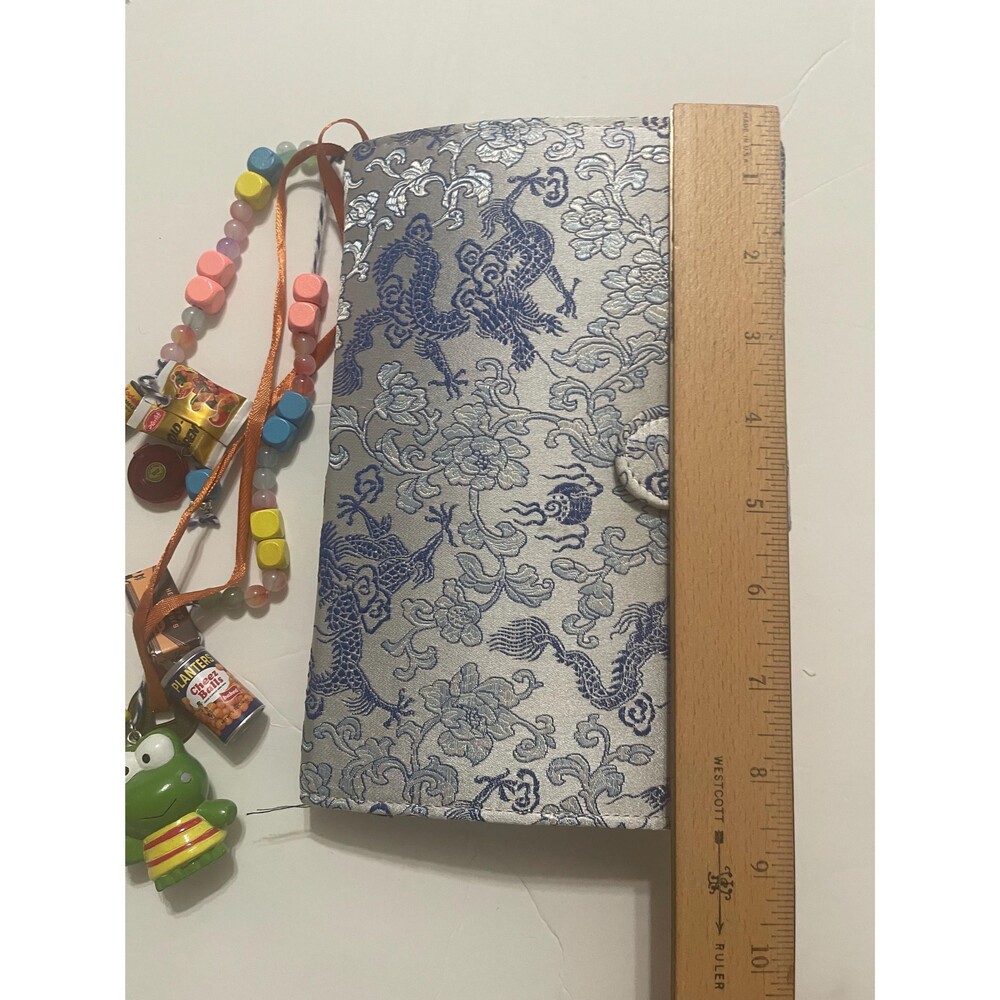 Handmade Junk Journal Asian Textile, Custom Charm, Black/African American